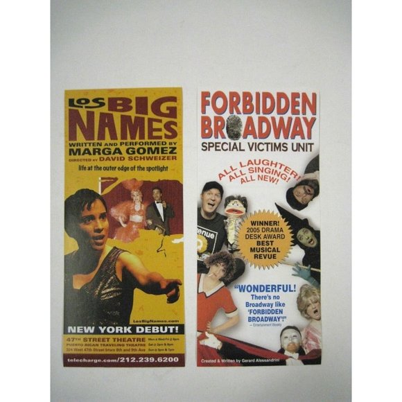 Forbidden Broadway Playbill 2006 47th Street Theatre Ticket Special Victims Unit - Picture 2 of 10